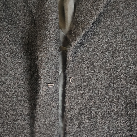 Eileen Fisher Womens Jacket Large Brown Wool Blend Satin Lined Winter Outerwear - Picture 10 of 12